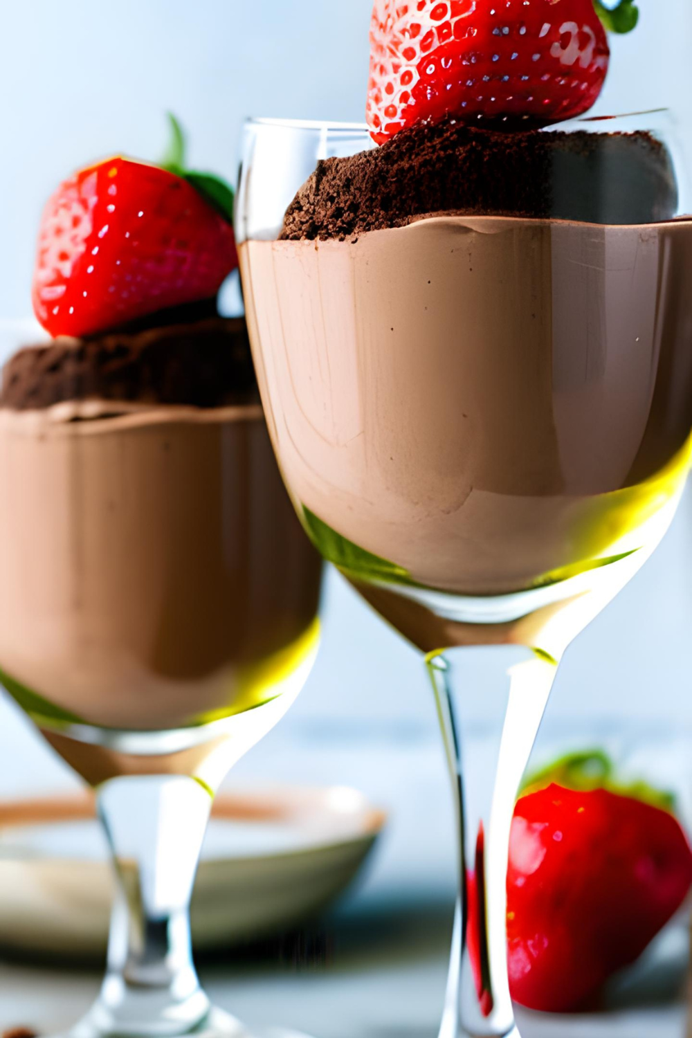 No-Bake Chocolate Mousse with Heavy Cream and Cocoa