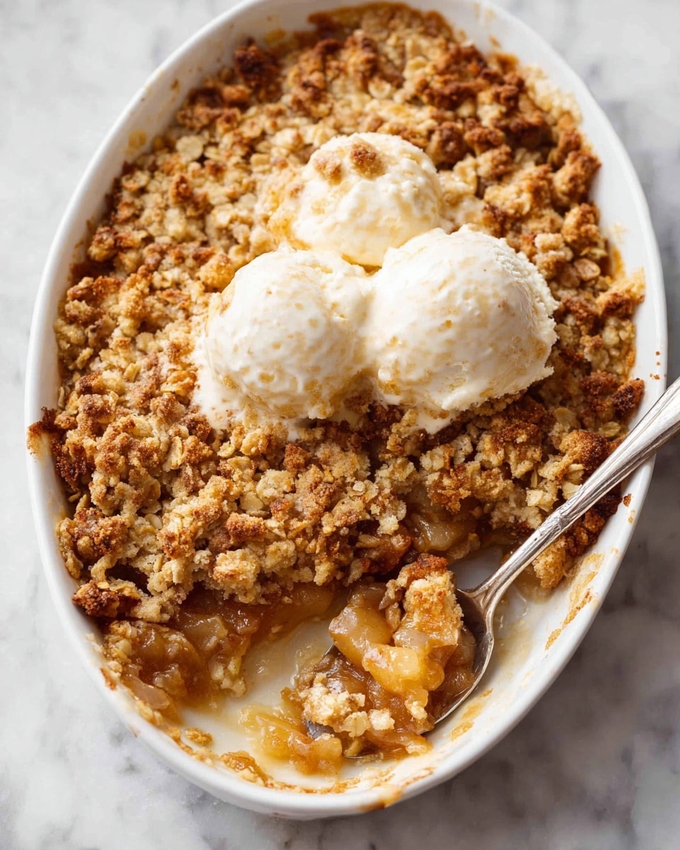 Hidden Cinnamon Apple Crumble with Oat Topping
