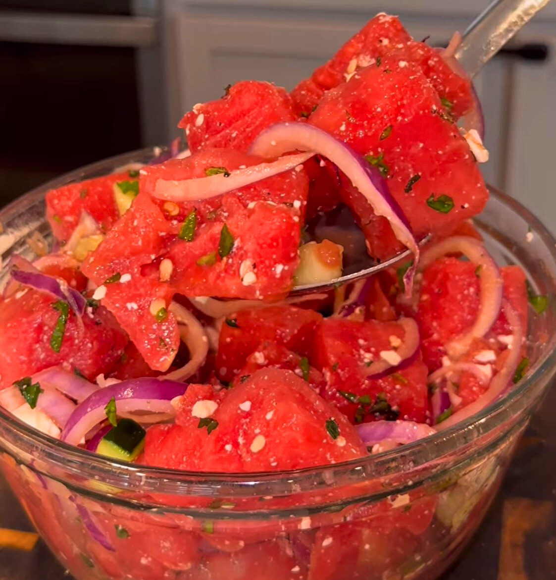 Watermelon-Feta Salad with Aperol Vinaigrette