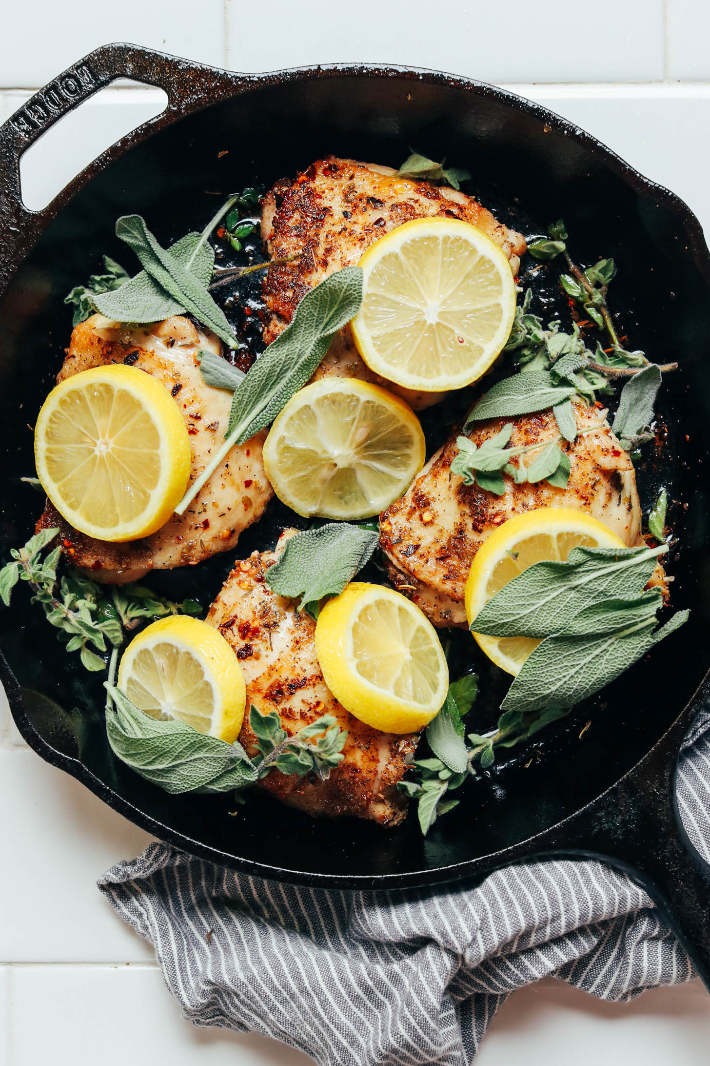 Herb-Roasted Chicken Thighs with Lemon-Dill Potatoes