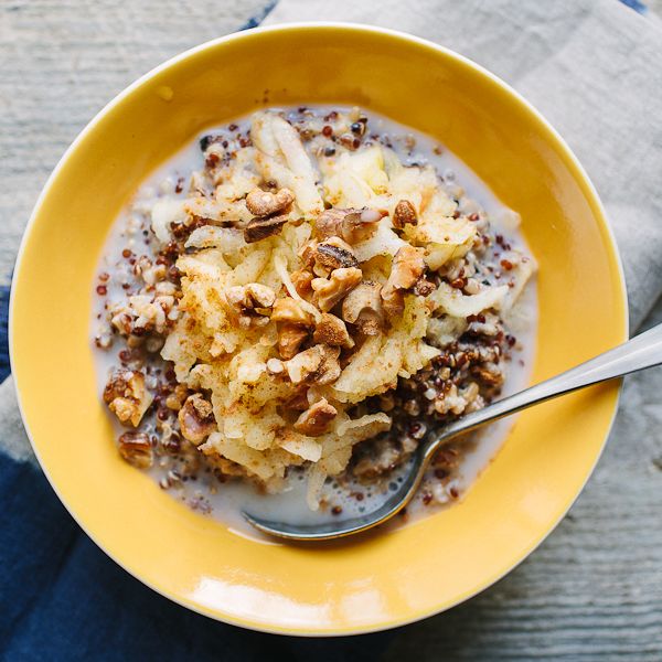 Maple-Swirl Oatmeal with Toasted Walnuts
