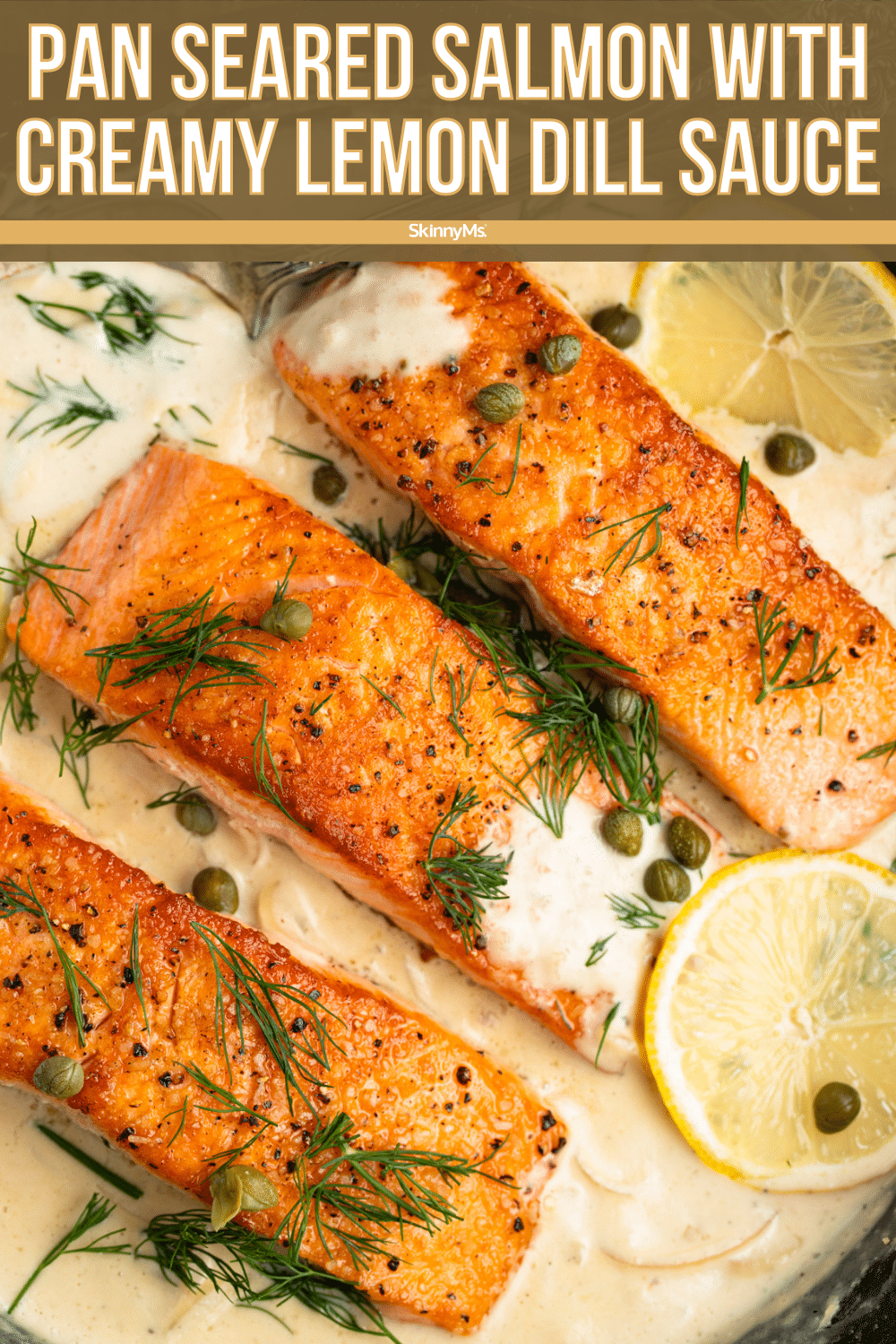 Pan-Seared Salmon with Lemon-Dill Sauce and Cherry Tomatoes