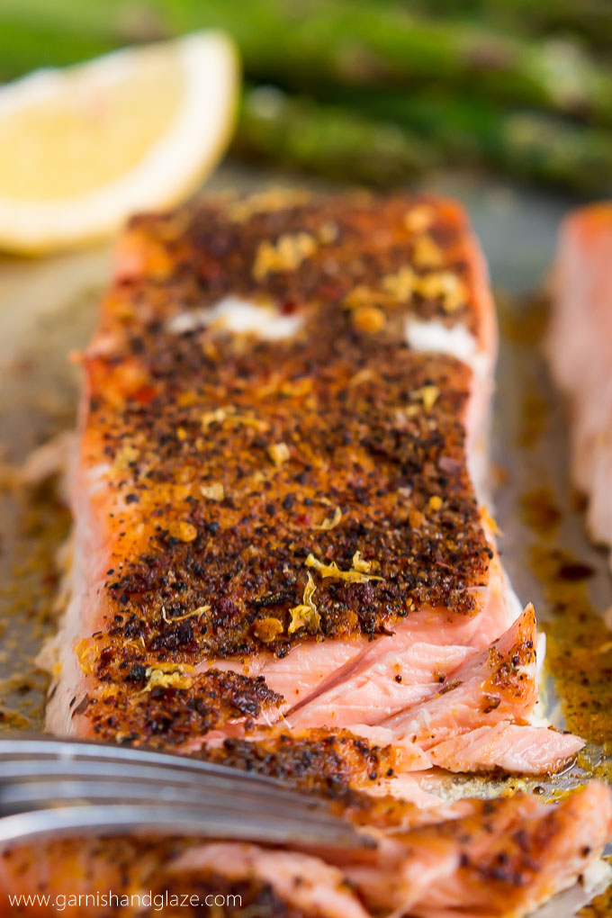 Crispy Lemon-Glazed Salmon with Asparagus