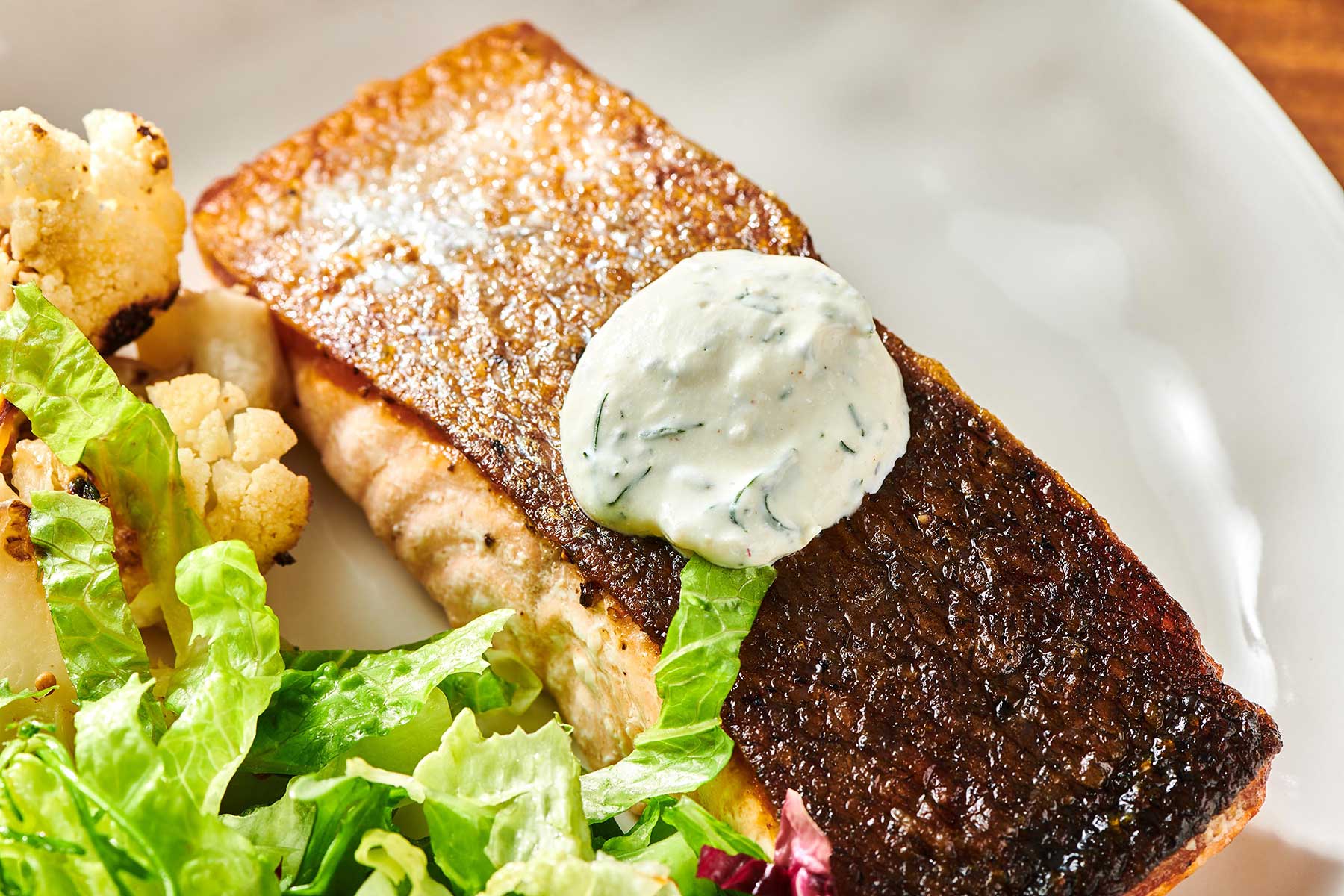 Sear-Safe Salmon with Dill Sauce