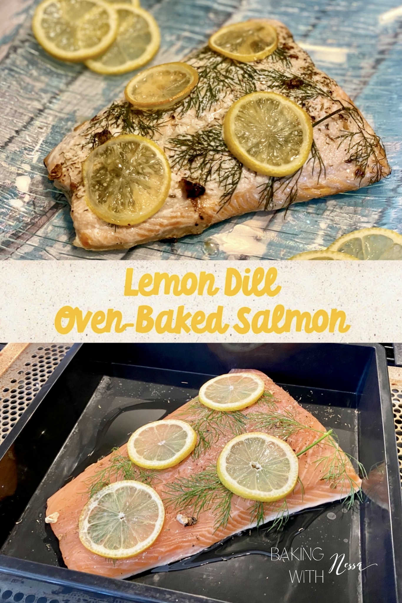 Low-Temperature Baked Salmon with Lemon-Dill