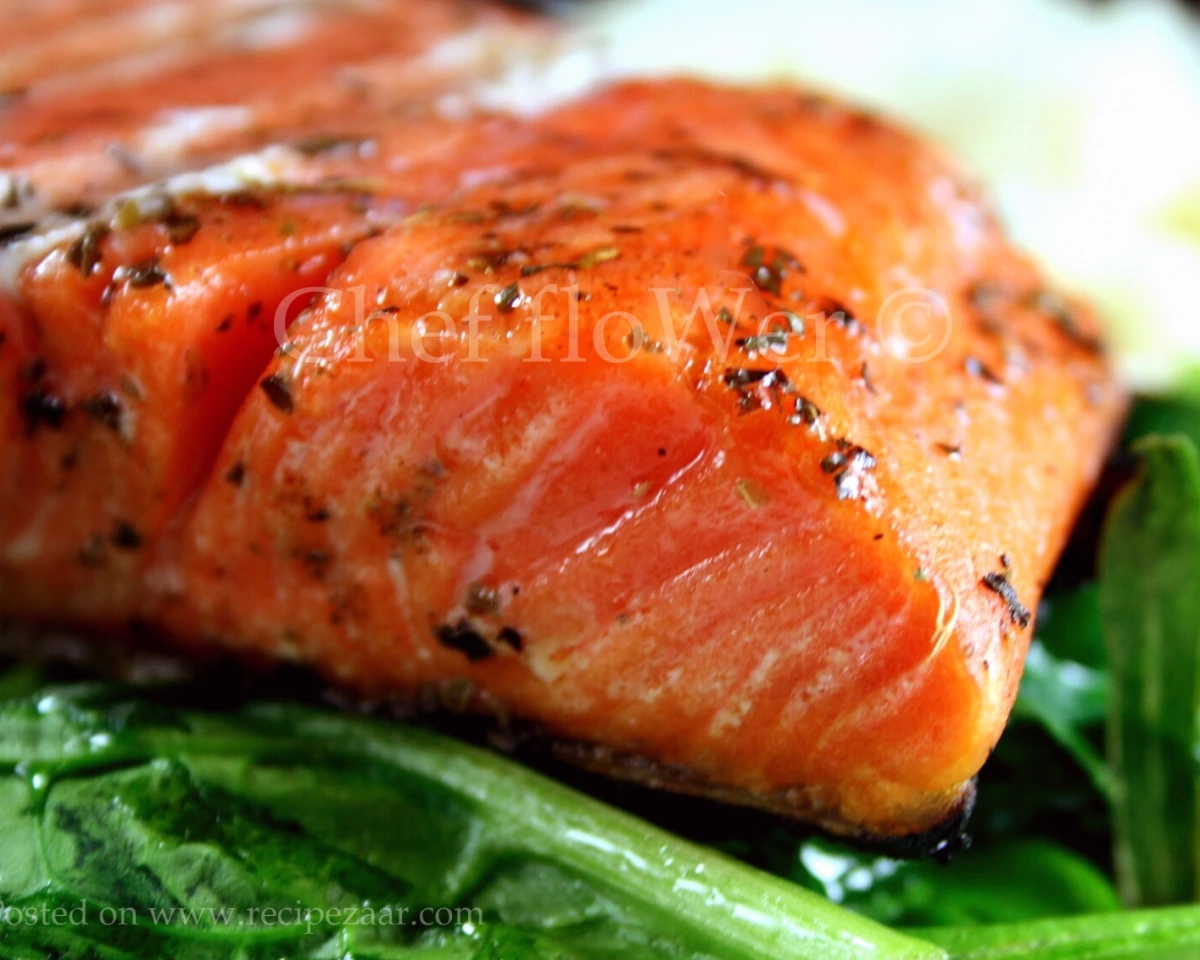 Pan-Seared Salmon with Herb Oil