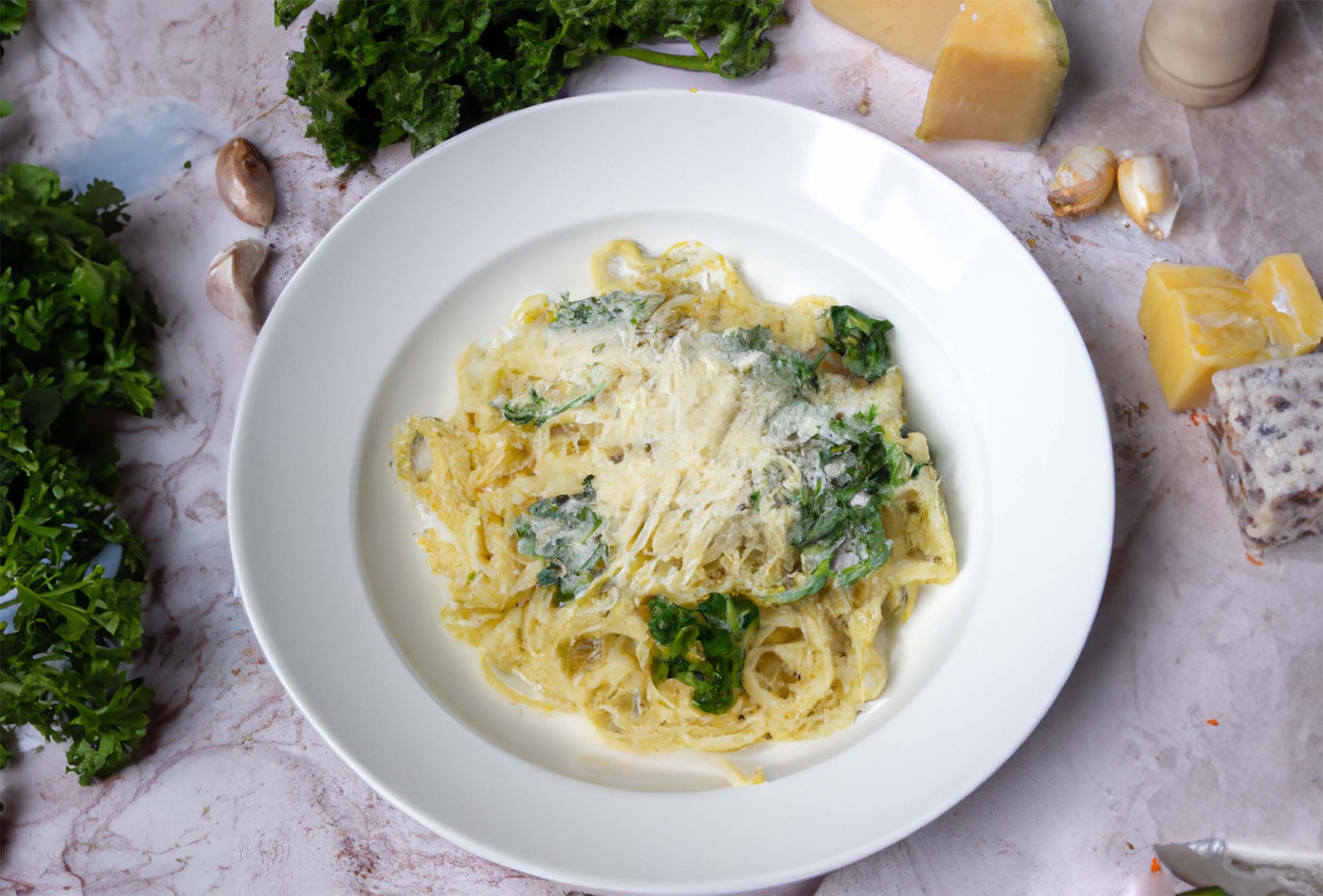 One-Pan Spinach Pasta with Garlic and Parmesan