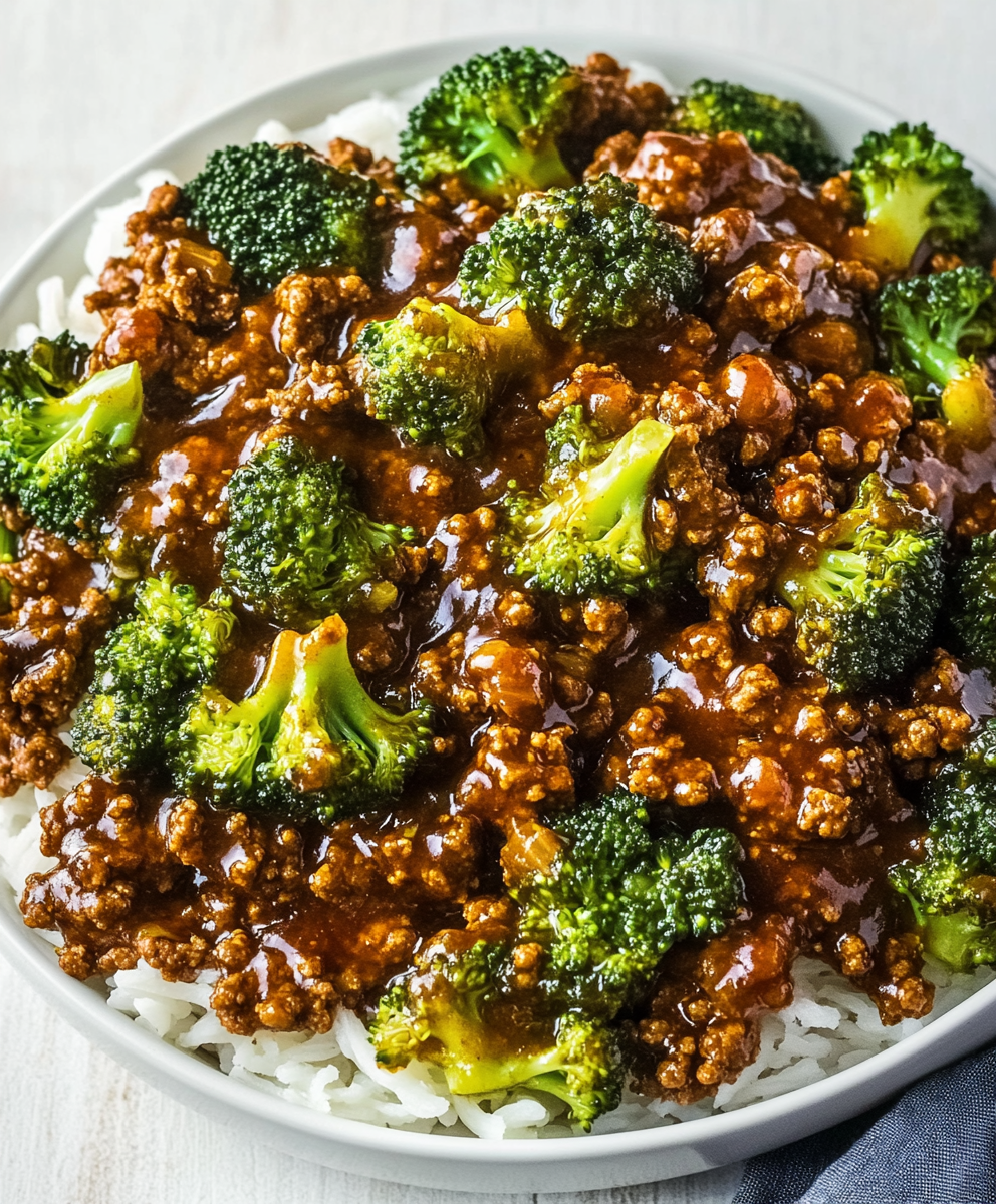 Stir-Fried Ground Beef with Broccoli, Carrots, and Ginger-Garlic Sauce