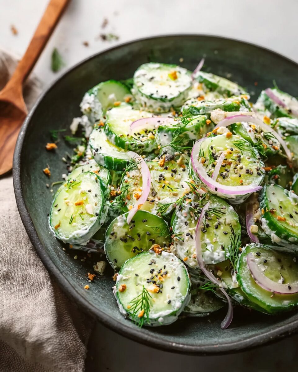 Avocado-Cucumber Salad with Everything Bagel Seasoning