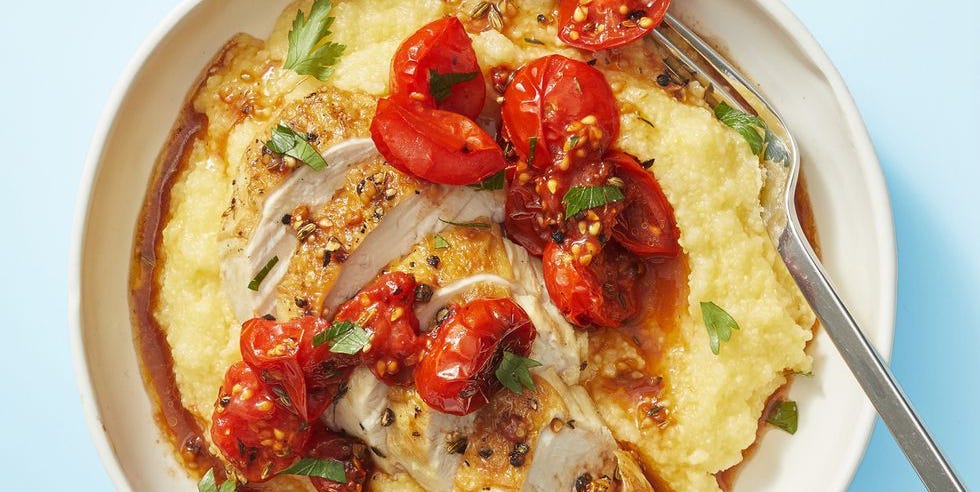 Herb-Roasted Chicken with Cherry Tomatoes
