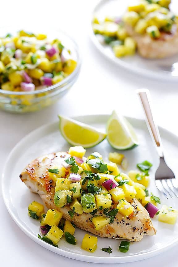 Coconut-Glazed Chicken with Pineapple Salsa