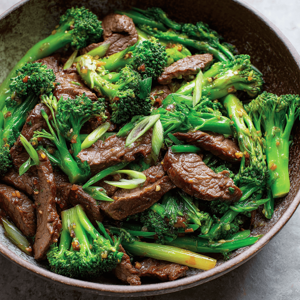 Beef & Broccoli Stir-Fry with Ginger Scallion Sauce