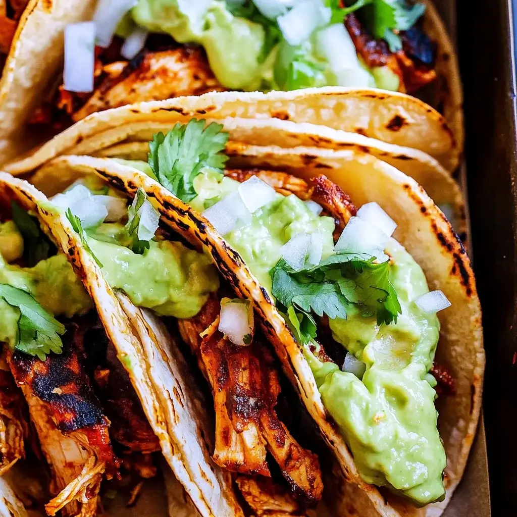 Zesty Lime Chicken Tacos with Avocado Crema