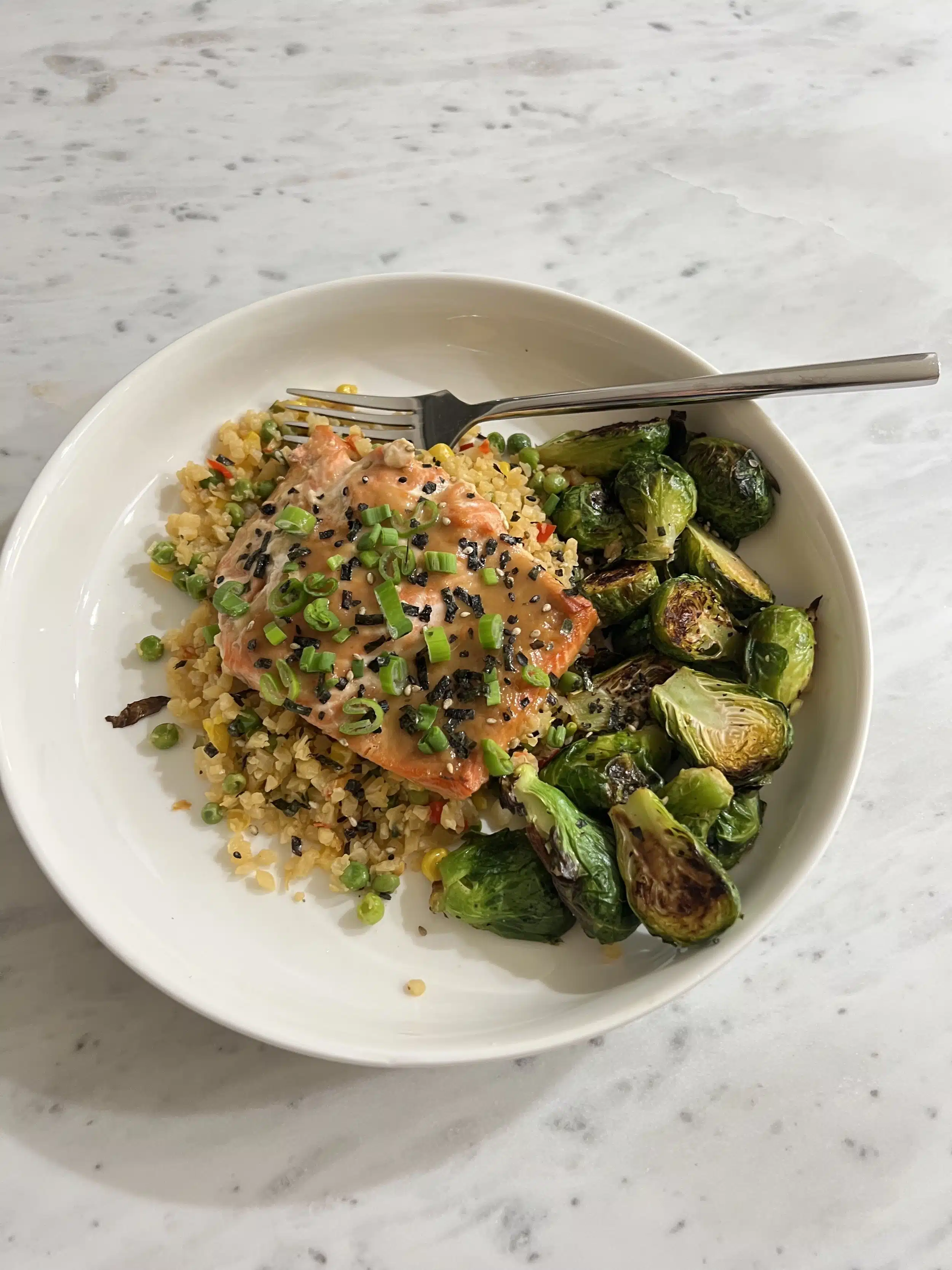 Miso-Glazed Salmon Rice Bowl with Steamed Broccoli