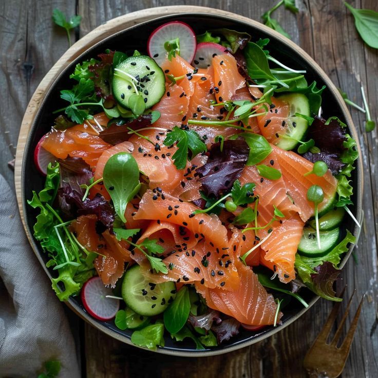 Citrus-Cured Salmon Salad with Watercress