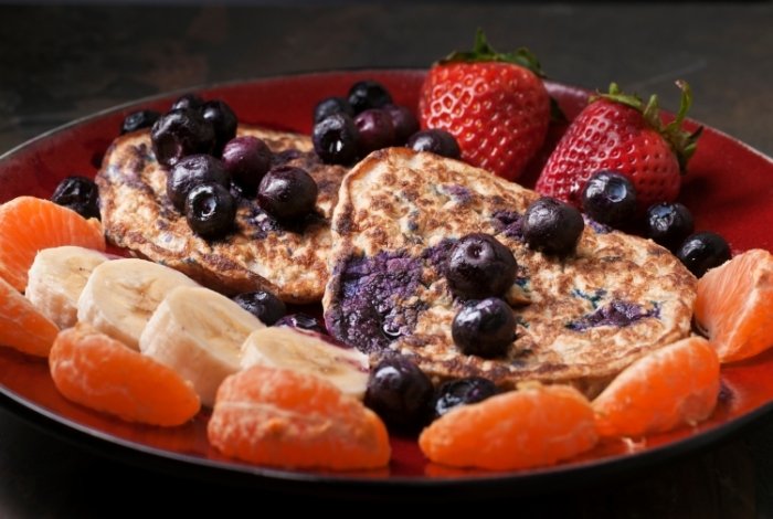 Whole Wheat Blueberry Pancakes