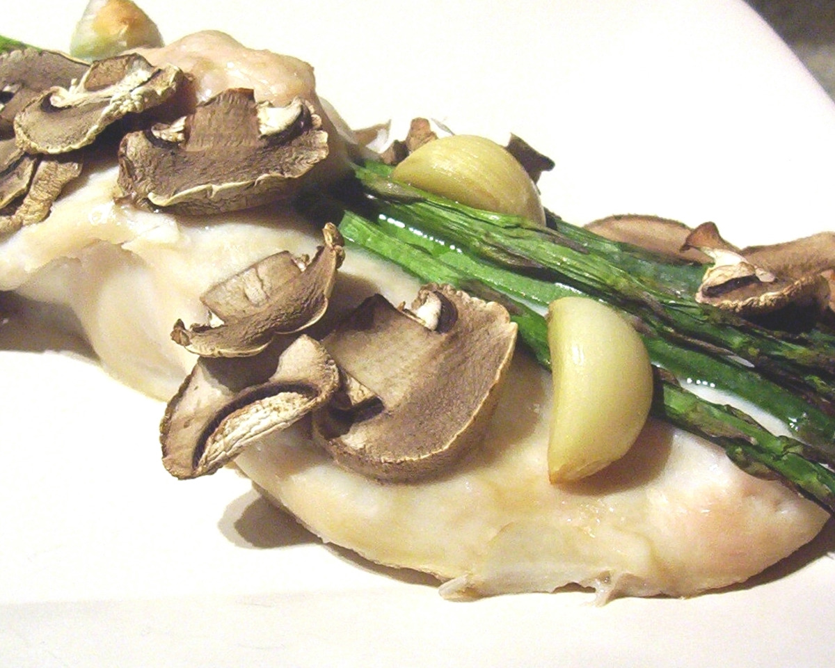 Garlic-Roasted Chicken with Asparagus