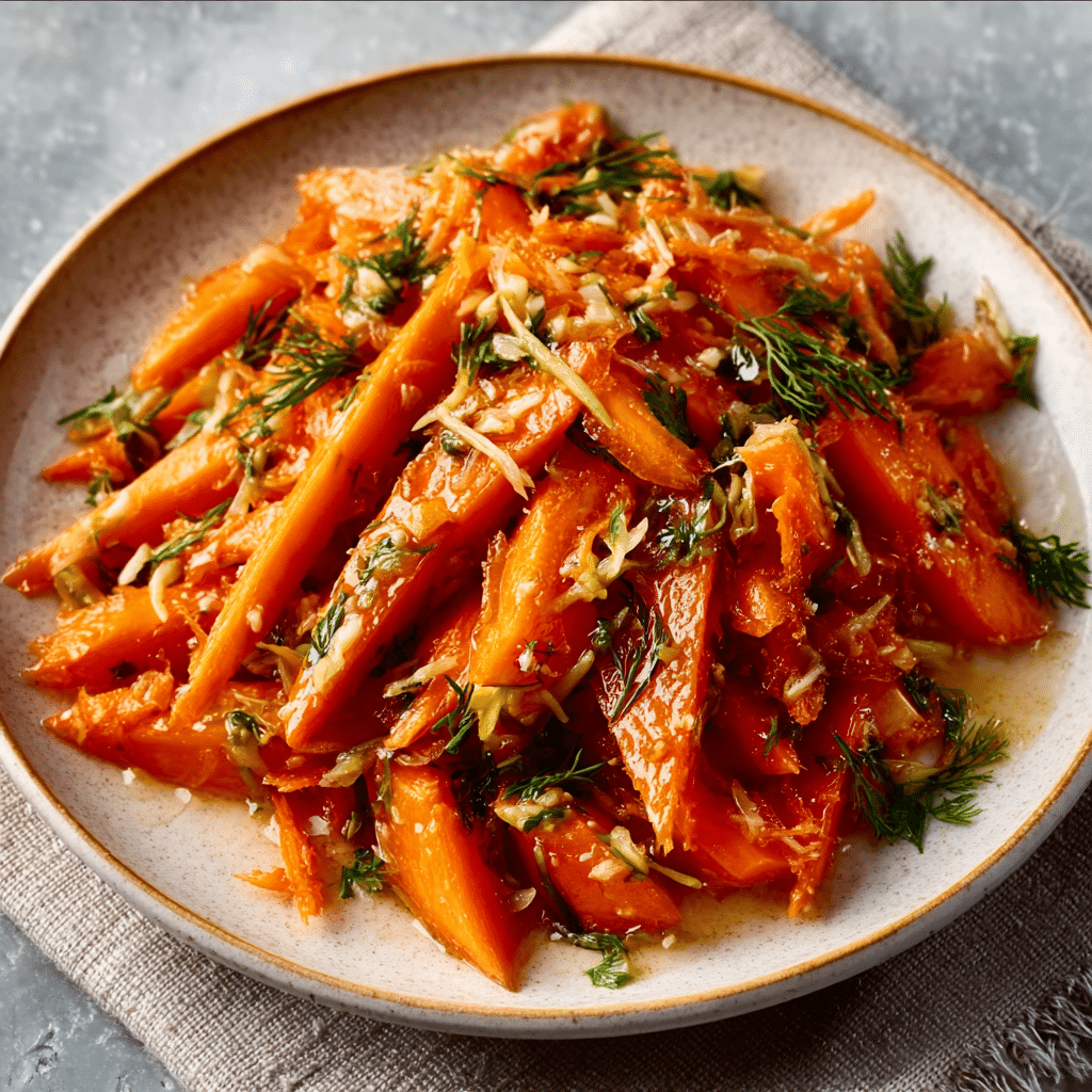 Honey-Glazed Carrot and Fennel Ribbons
