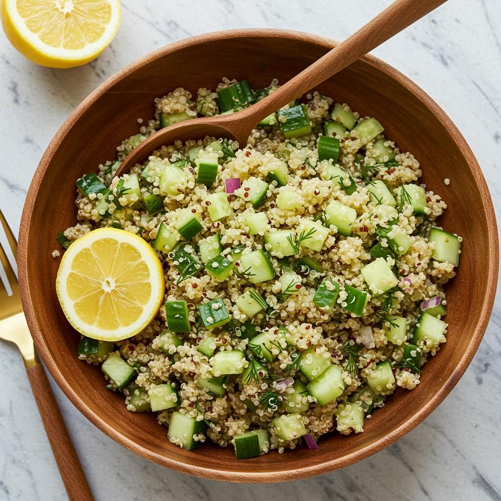 Lemon-Dill Quinoa Salad with Cucumber