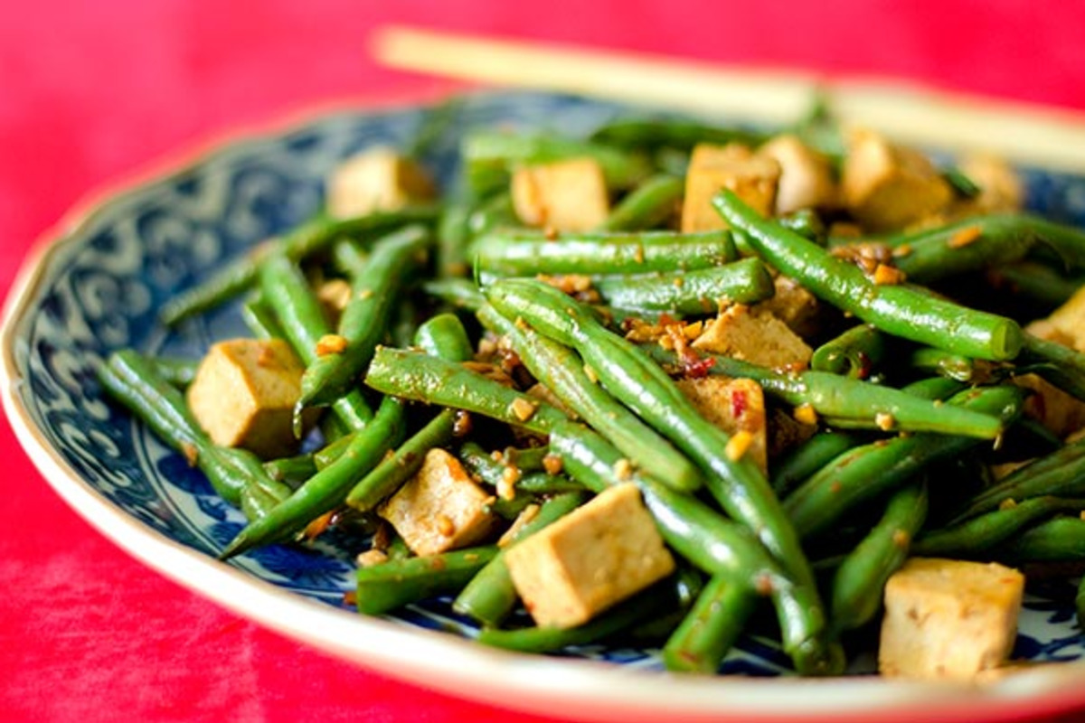 Szechuan Tofu and Green Beans Stir-Fry