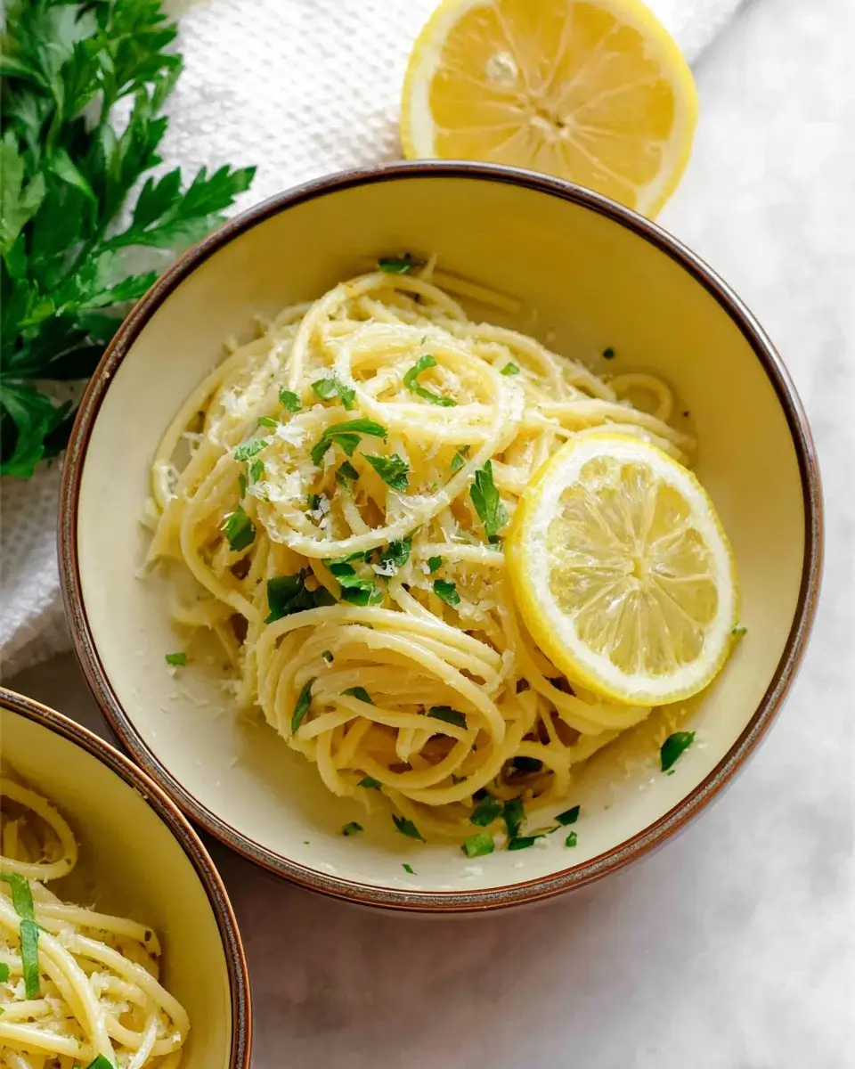 Chive and Lemon Butter Pasta with Parmesan