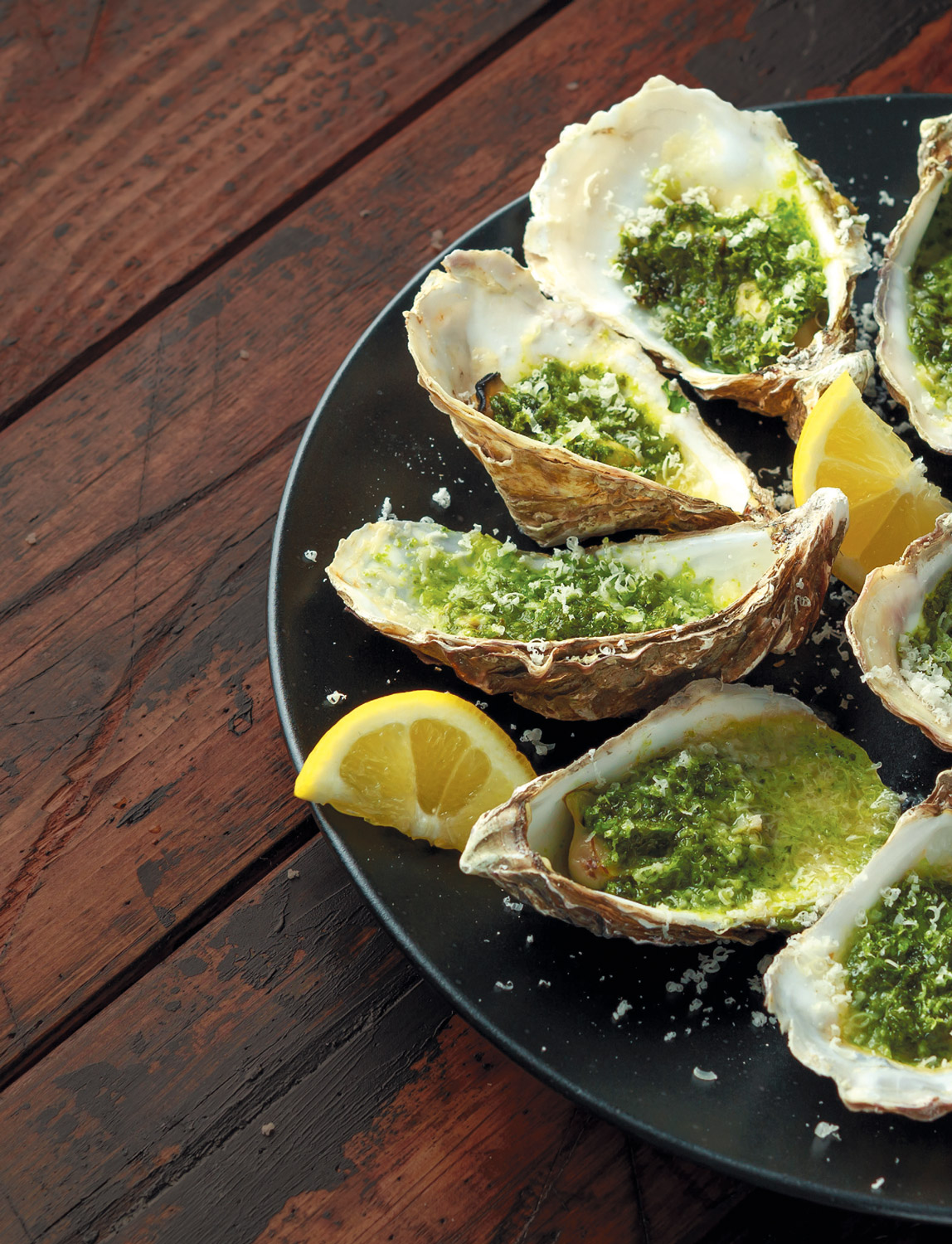 Char-Grilled Oysters with Garlic Butter