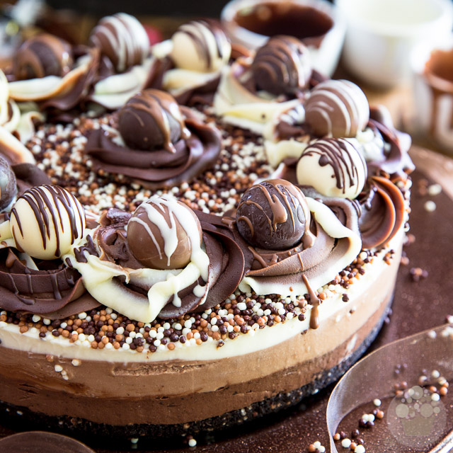 Chocolate Cheesecake with Chocolate Base Layer