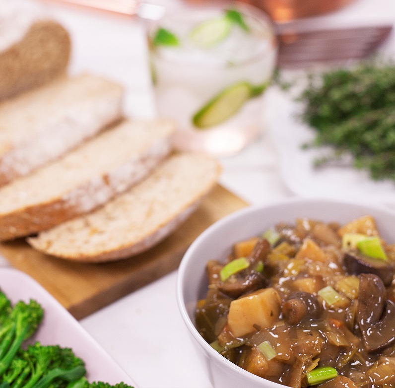 Celeriac and Leek Stew with Thyme
