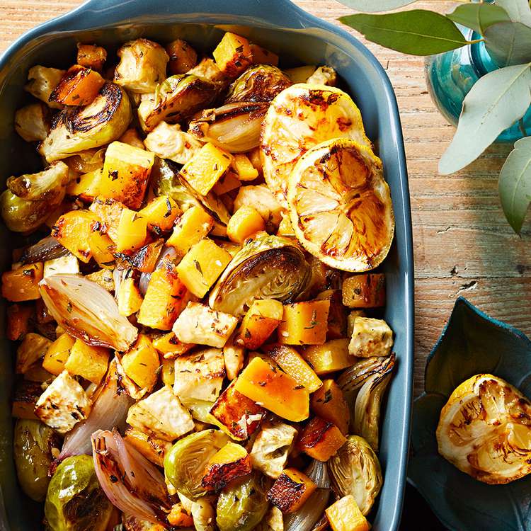 Bitter-Sweet Roasted Root Vegetables with Herbed Oil