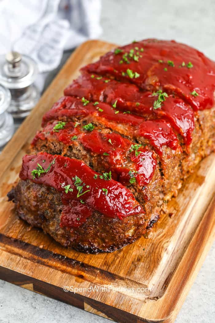 Tomato-Glazed Meatloaf with Herb-Infused Bread Crumbs