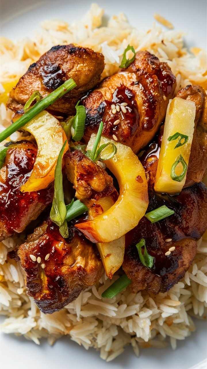 Grilled Pineapple-Glazed Chicken with Ginger and Teriyaki