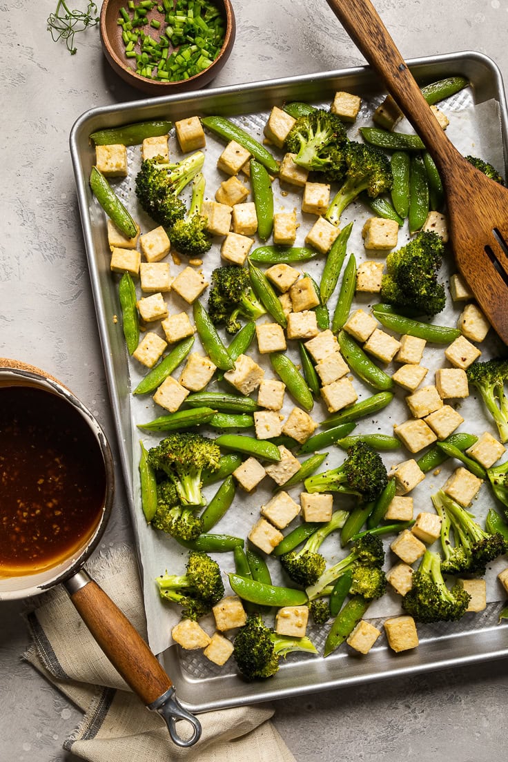 One-Pan Teriyaki Tofu with Broccoli and Carrots