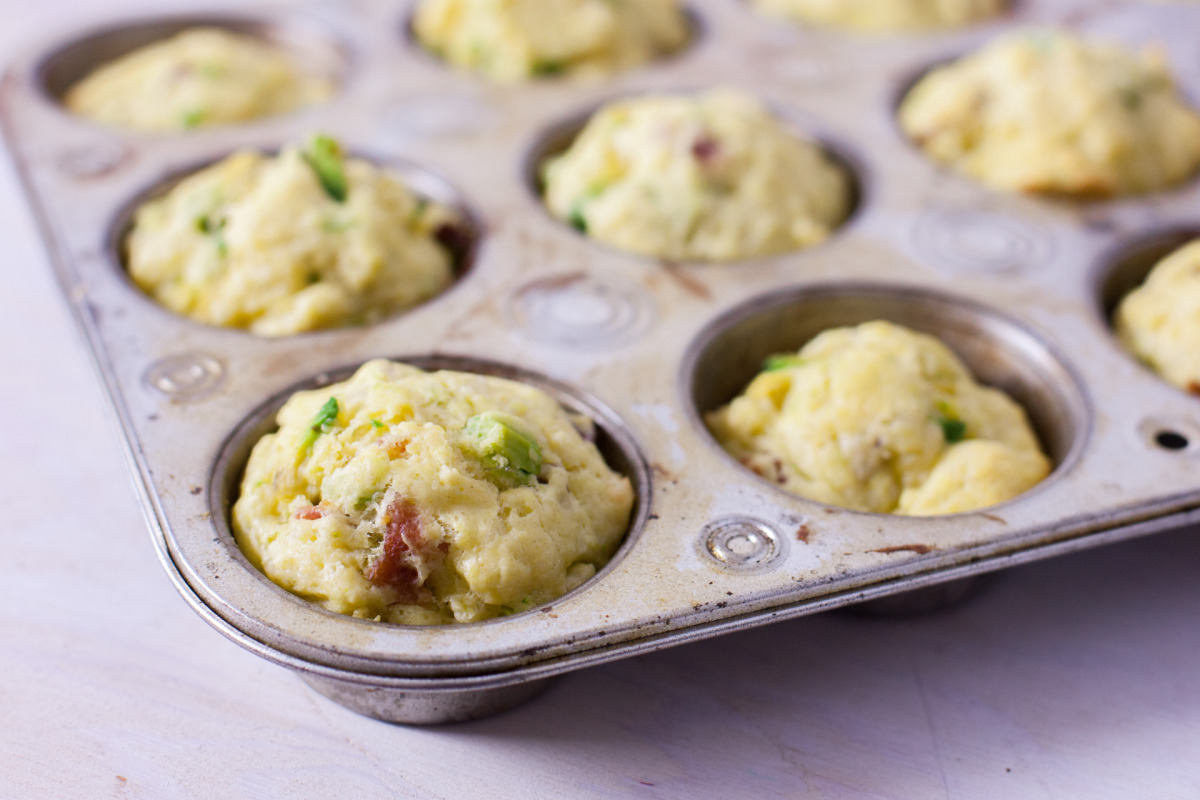 Avocado-Stuffed Egg Muffins with Smoked Bacon
