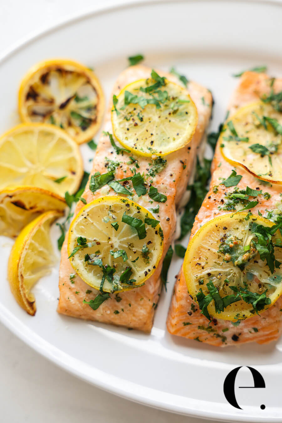 Lemon-Garlic Herb Baked Salmon with Avocado