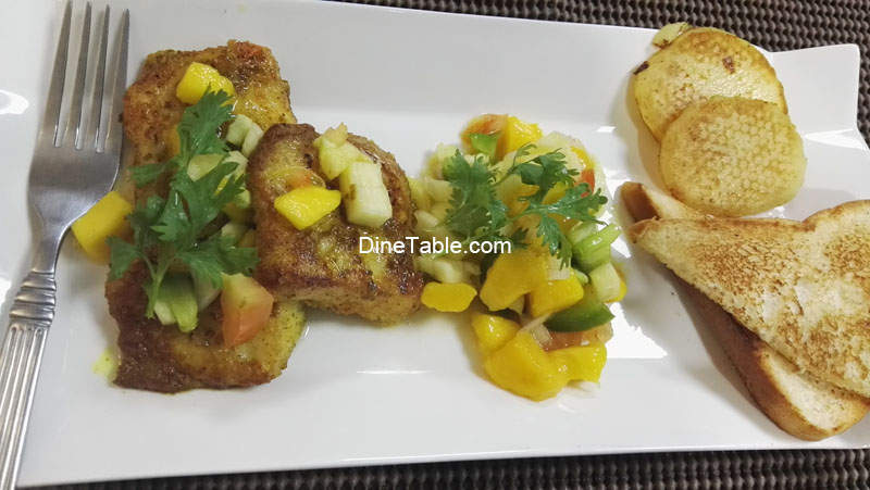 Grilled Black Sugar Glazed Fish with Mango Salsa