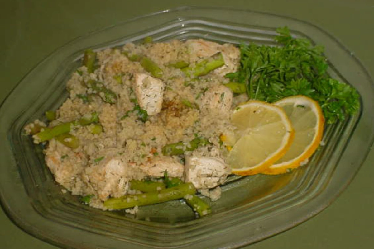 Dill-Roasted Chicken with Asparagus and Peas