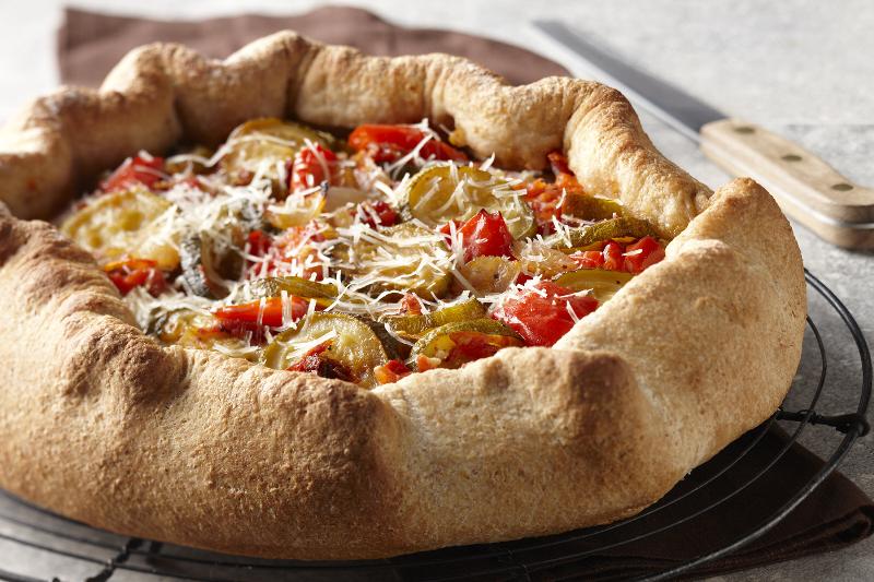 Herb-Roasted Vegetable Tart with Nutty Crust
