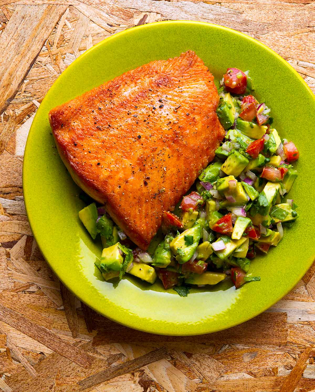 Lime-Cured Salmon with Avocado Salsa
