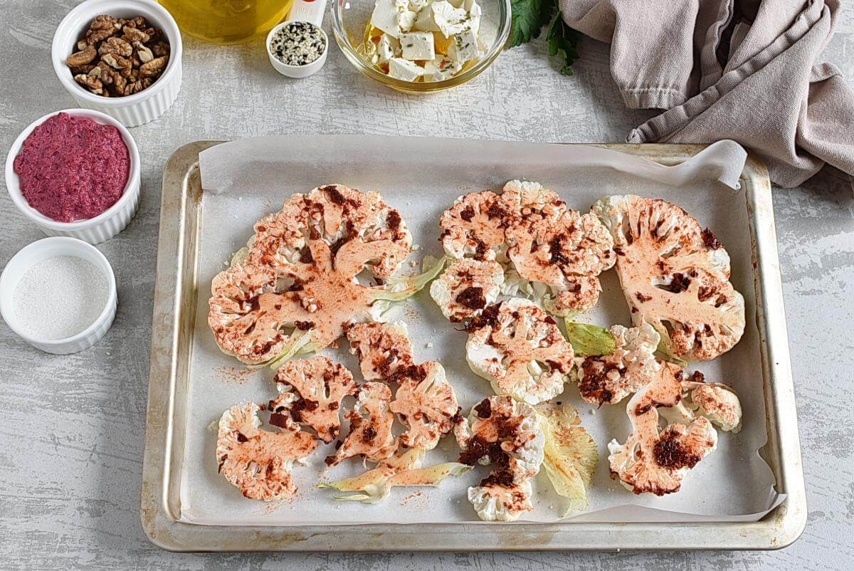 Smoky Harissa-Roasted Cauliflower with Lemon and Olives