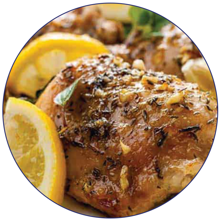 Low-Braised Chicken Thighs with Lemon and Thyme