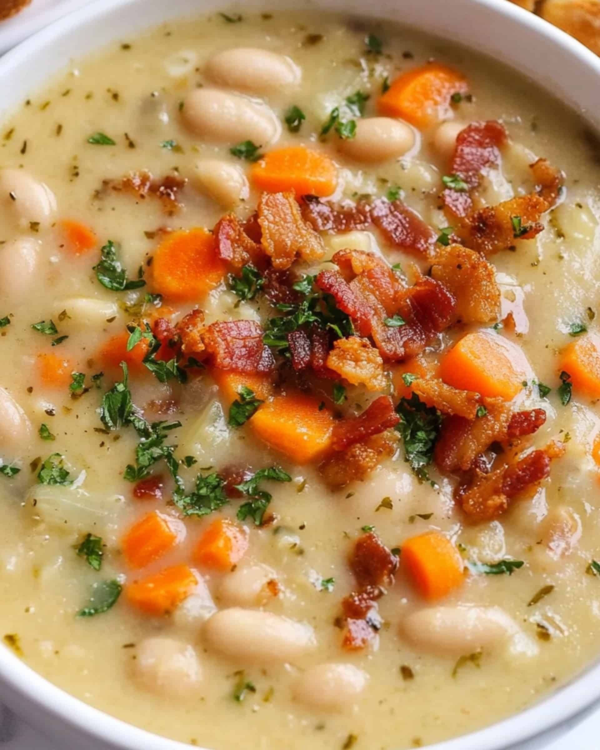 Slow-Cooked White Bean and Vegetable Soup