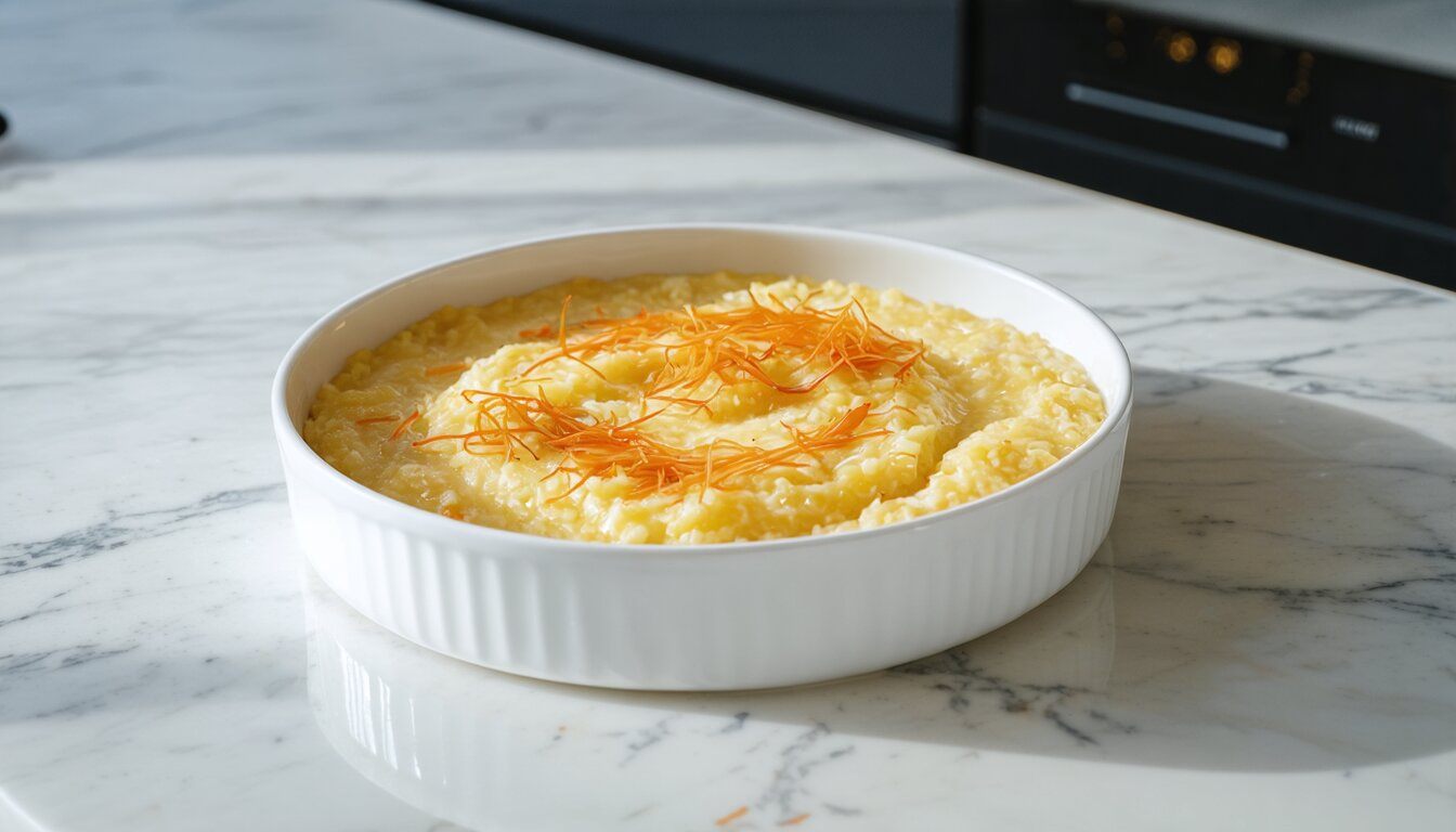 Saffron-Infused Rice Pudding