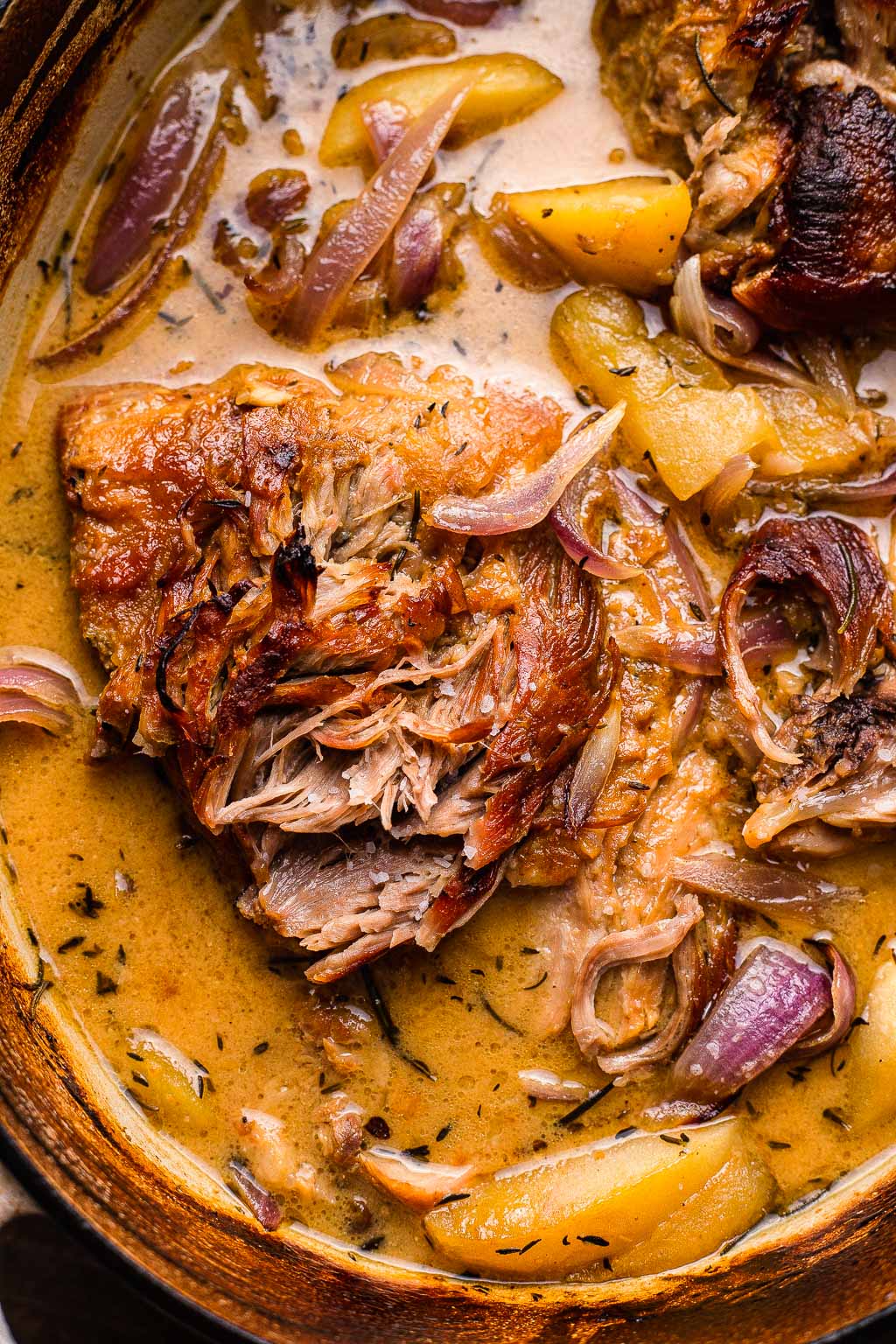 Slow-Cooker Apple Cider Pork Shoulder with Root Vegetables