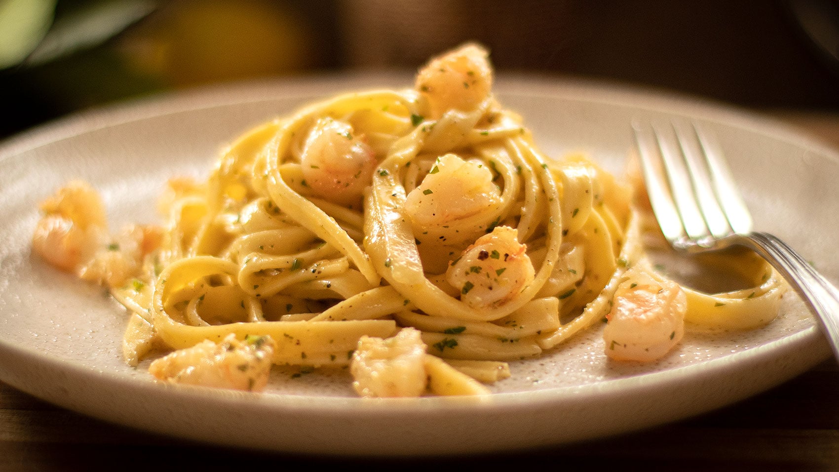 Route Planner Pasta with Lemon-Pepper Shrimp