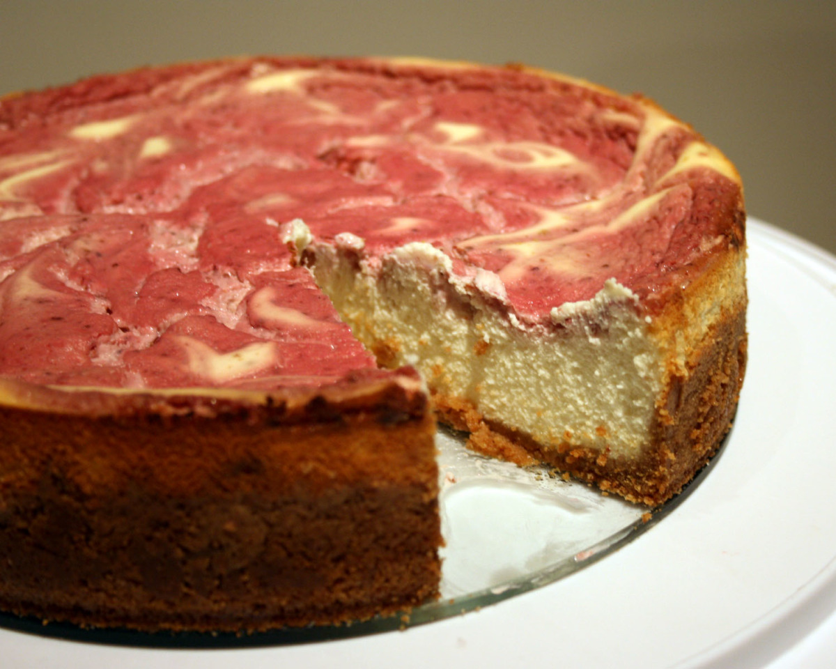 Final Destination Cheesecake with Raspberry Swirl