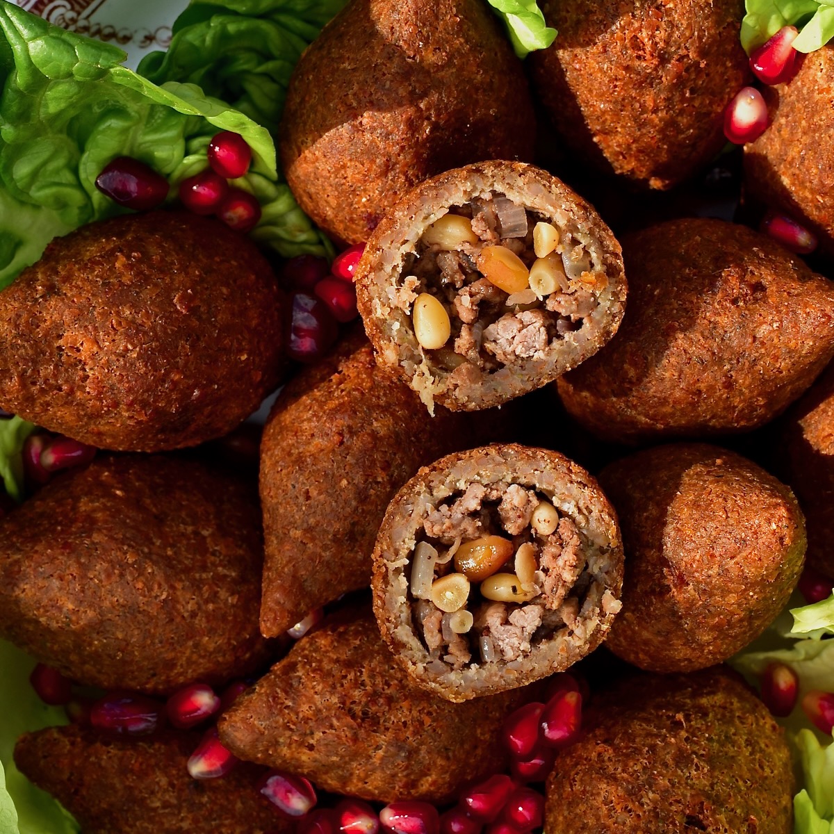 Pan-Sear Lamb Kibbeh with Cucumber Salad