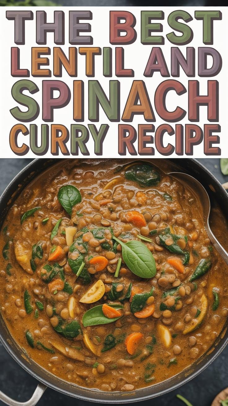 Baked Vegetable and Lentil Curry with Tomato and Spinach