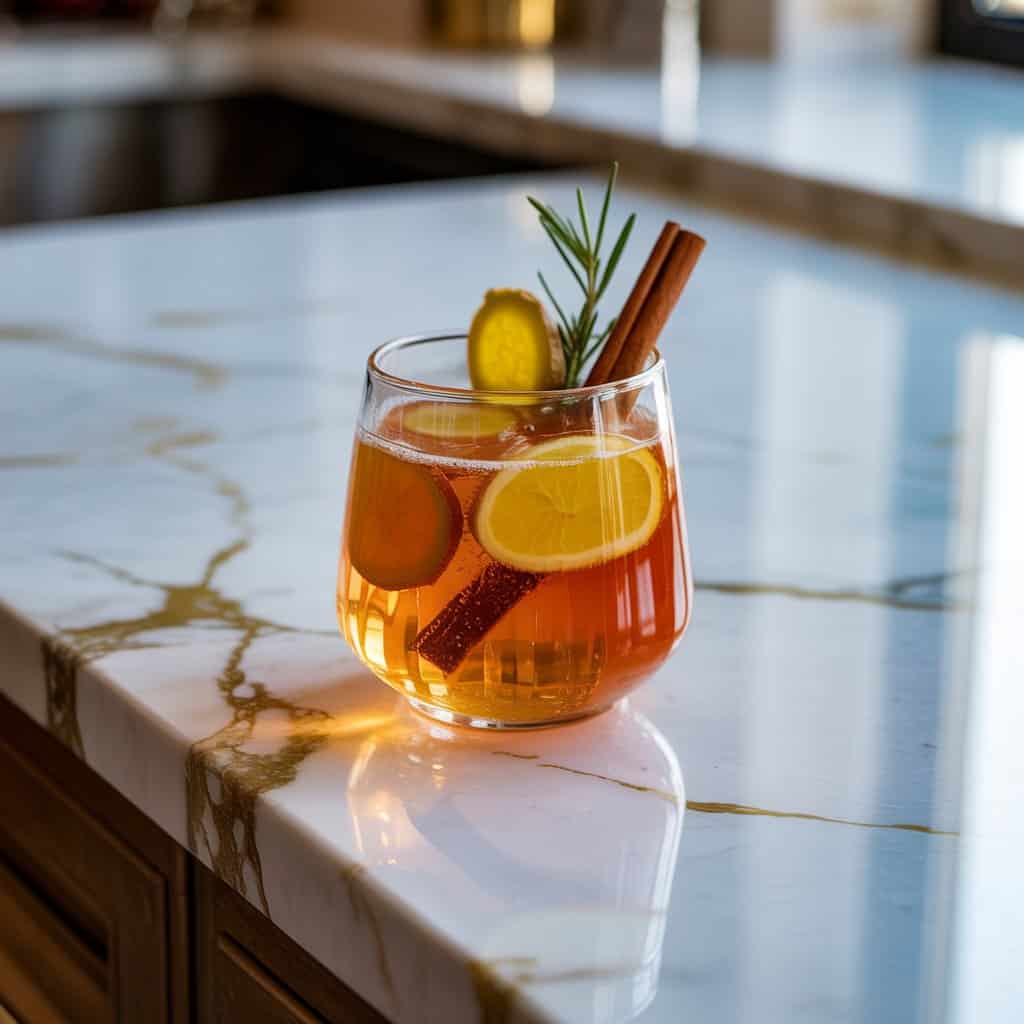 Herbal Ginger-Lemon Sparkling Punch