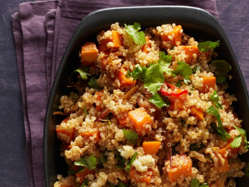One-Pot Lemon Herb Quinoa with Roasted Sweet Potatoes