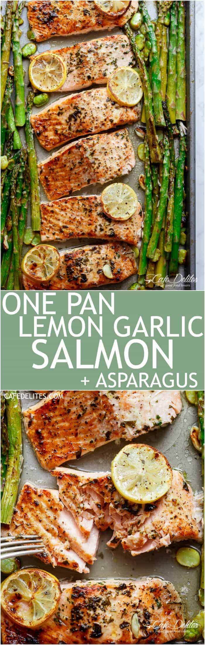 One-Pan Lemon and Asparagus Salmon